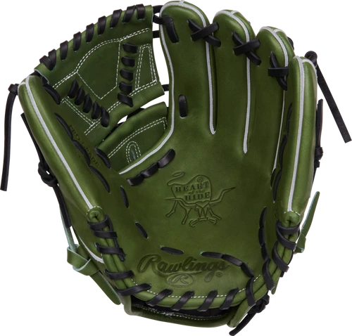 Rawlings Heart Of The Hide 11.75" 2Pc Web Fielders Glove, RHT 3 Rawlings Heart Of The Hide 11.75" 2Pc Web Fielders Glove, RHT