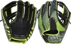 Rawlings Senior REV1X Series RHT Baseball Glove -Outlet Bats N Gloves Store 9046230 BlackOpticYellow 3