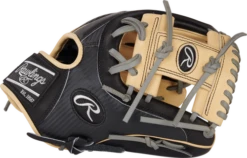 Rawlings Senior Heart Of The Hide Hyper Shell RHT Baseball Glove -Outlet Bats N Gloves Store 9046250 BlackCamel 2